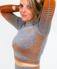 Charger l'image dans la galerie, Haut court à manches longues TimsOrange de sport TchimoTeam - Femmes