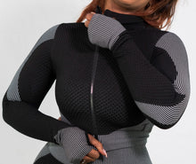 Charger l'image dans la galerie, Haut Court à Manches Longues BlackGray TchimoTeam - Fitness - Femmes