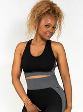 Charger l'image dans la galerie, Brassière Soutien-gorge de Sport BlackGray TchimoTeam - Fitness - Femmes