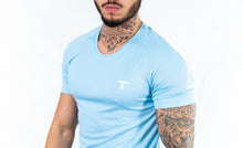 Charger l'image dans la galerie, TchimoTeam T-Shirt de Sport Graphic Sky-Blue - Hommes Fitness
