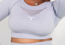 Charger l&#39;image dans la galerie, Haut Court Manches Longues SkyBlue TchimoTeam - Fitness - Femme
